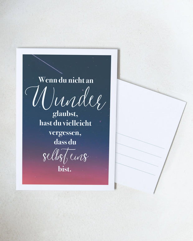 Wunder - Postkarte