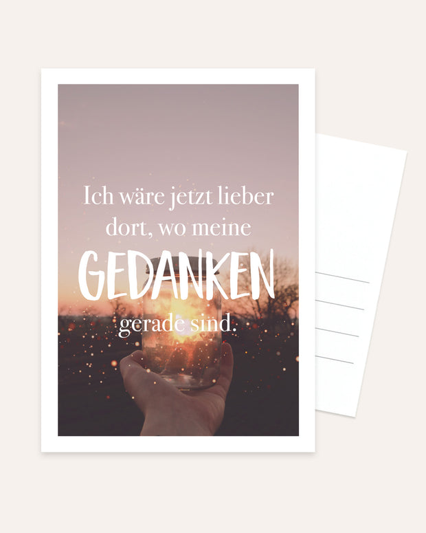 Gedanken - Postkarte
