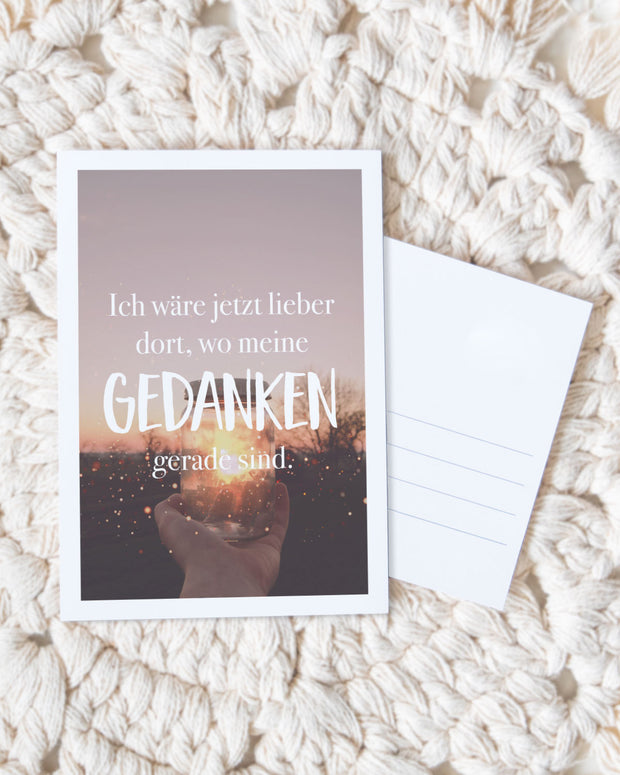 Gedanken - Postkarte