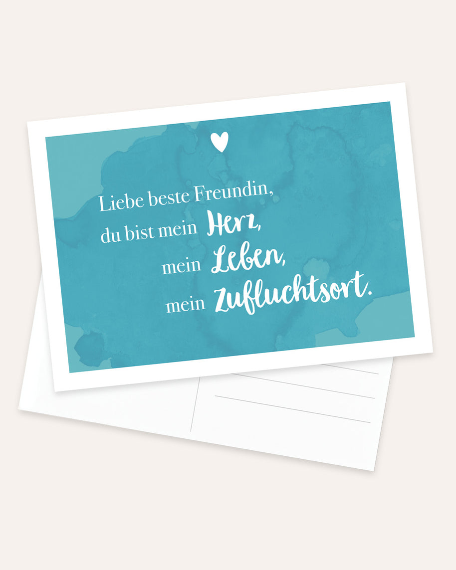 Beste Freundin - Postkarte