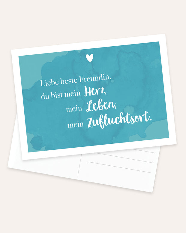 Beste Freundin - Postkarte Postkarte Lieblingsmensch®