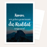 Realität vergessen - Postkarte