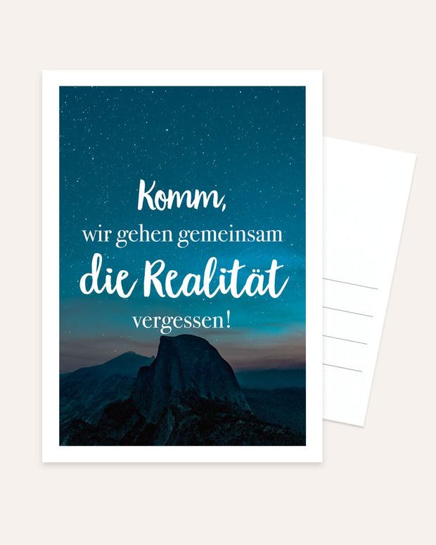 Realität vergessen - Postkarte