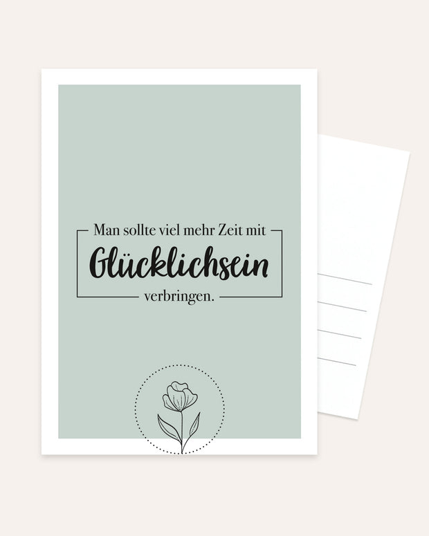 Glücklichsein - Postkarte