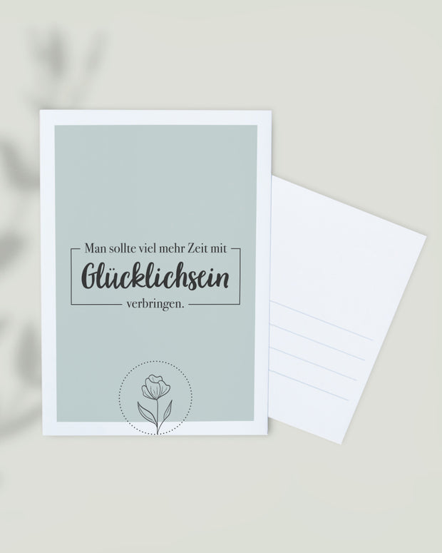 Glücklichsein - Postkarte