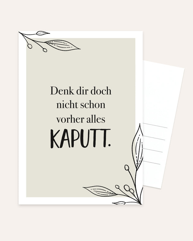 Alles kaputt - Postkarte