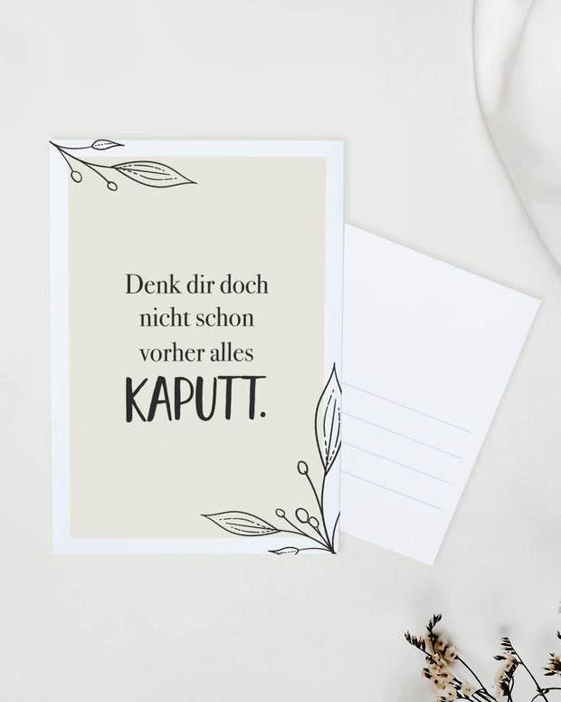 Alles kaputt - Postkarte