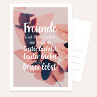 Freunde sind die Menschen - Postkarte