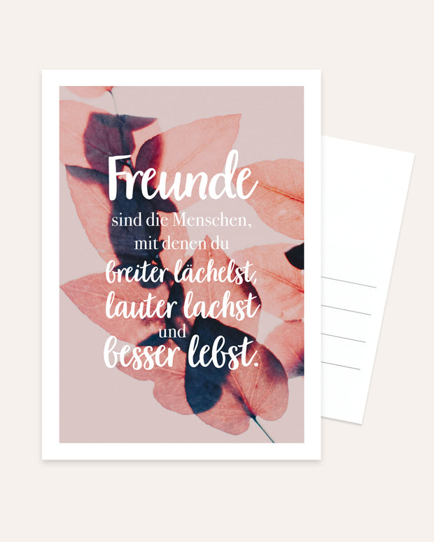 Freunde sind die Menschen - Postkarte