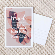 Freunde sind die Menschen - Postkarte