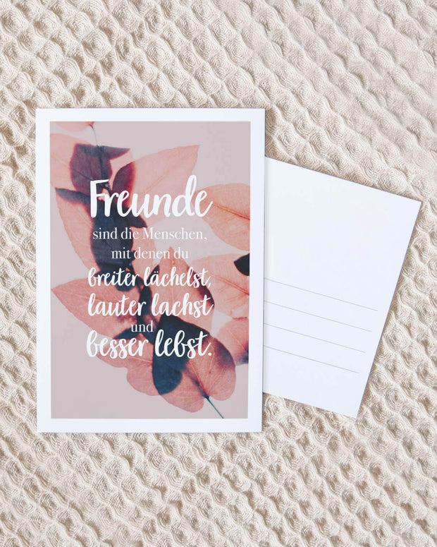 Freunde sind die Menschen - Postkarte
