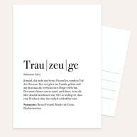 Trauzeuge - Postkarte