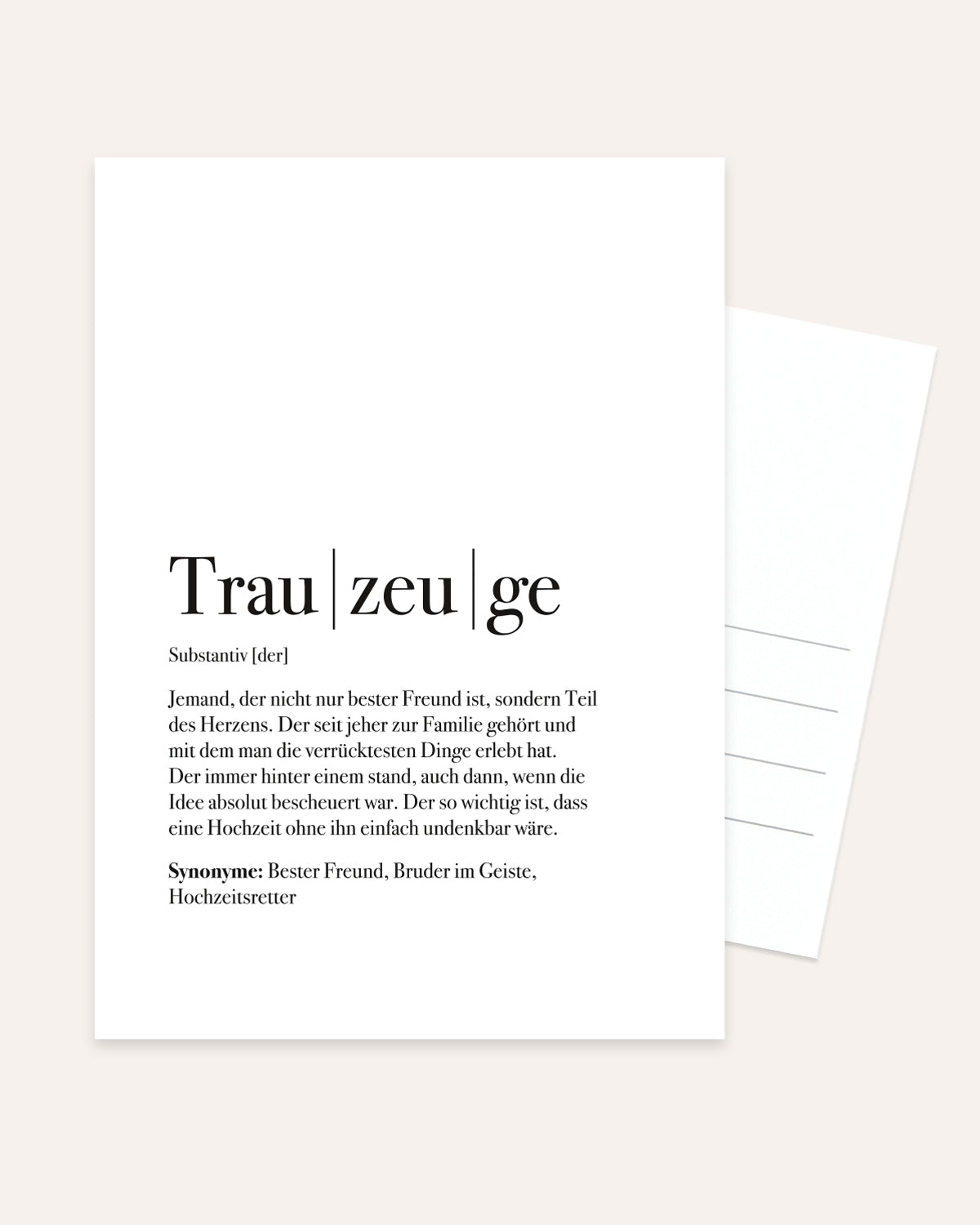 Trauzeuge - Postkarte Postkarte Lieblingsmensch®