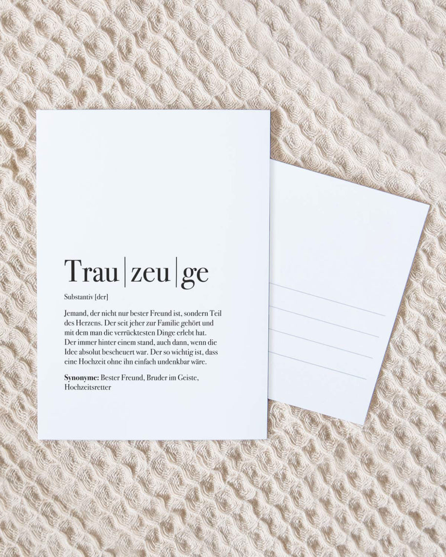 Trauzeuge - Postkarte