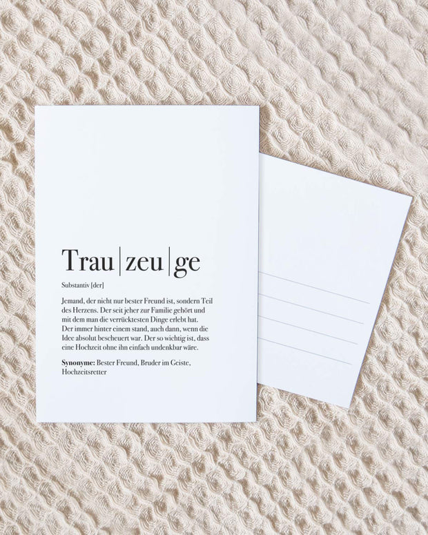 Trauzeuge - Postkarte