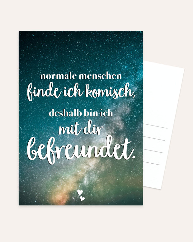 Normal ist komisch - Postkarte