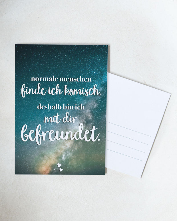Normal ist komisch - Postkarte