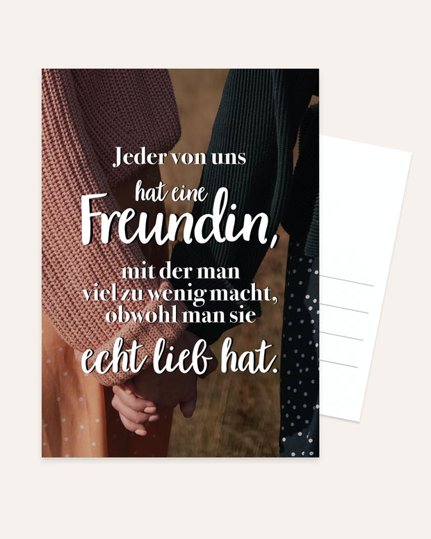 Eine Freundin - Postkarte
