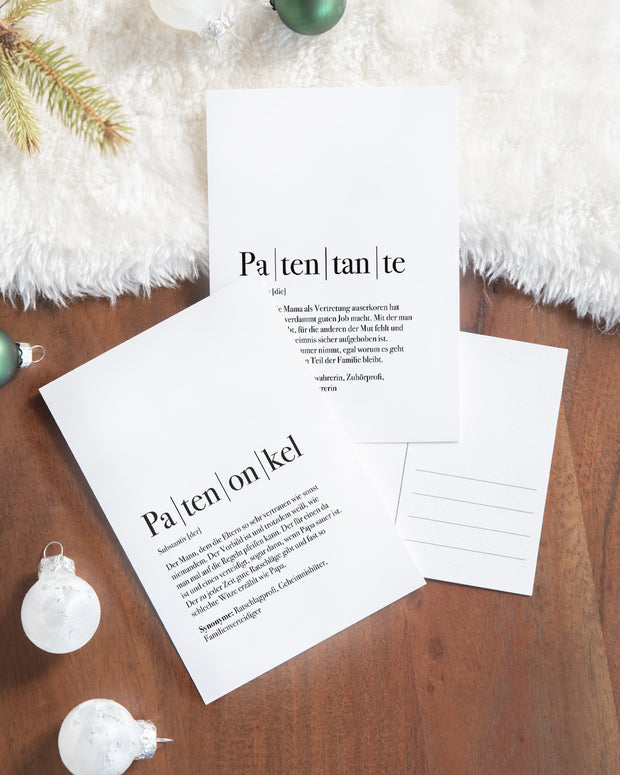 Patenonkel - Postkarte