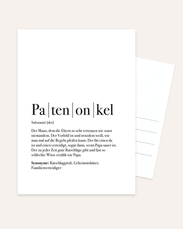 Patenonkel - Postkarte Postkarte Lieblingsmensch®