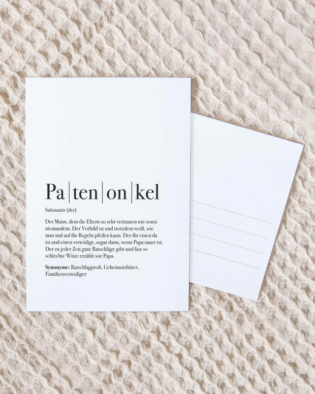 Patenonkel - Postkarte