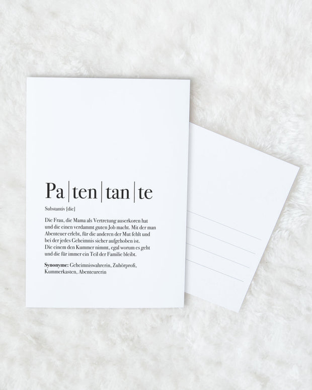 Patentante - Postkarte Postkarte Lieblingsmensch®