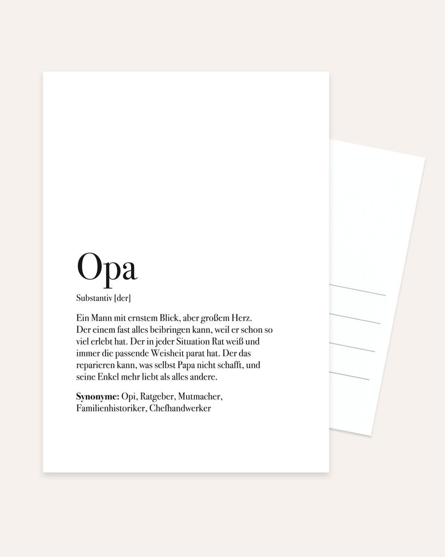 Opa - Postkarte