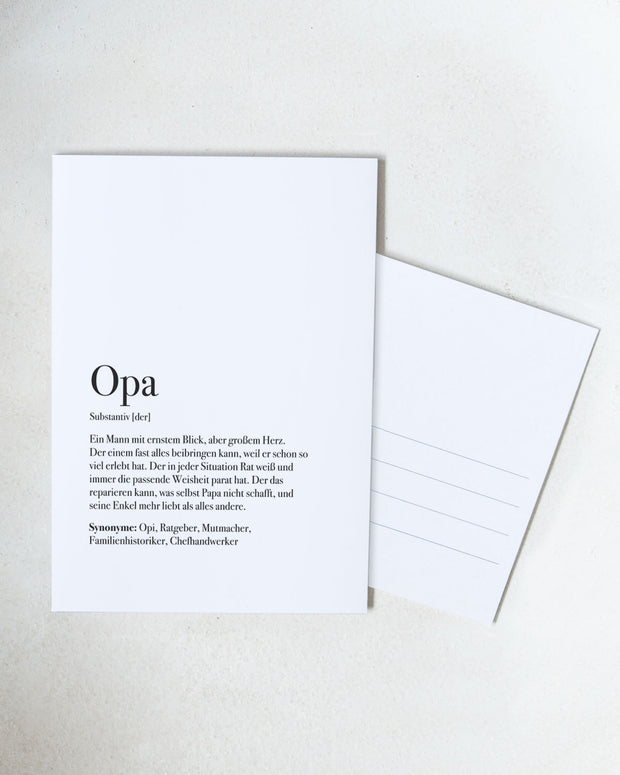 Opa - Postkarte
