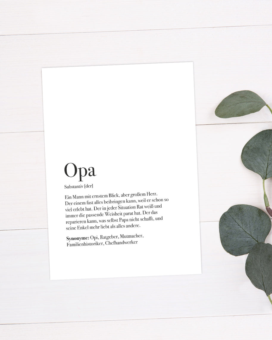 Opa - Postkarte
