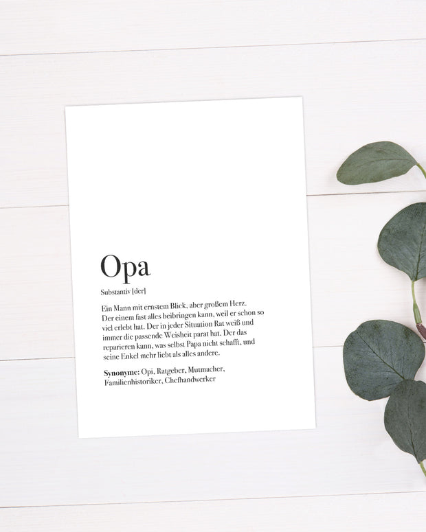 Opa - Postkarte