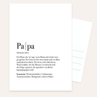 Definition Papa - Postkarte