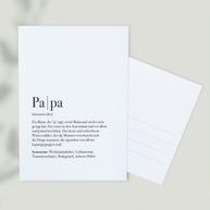Definition Papa - Postkarte