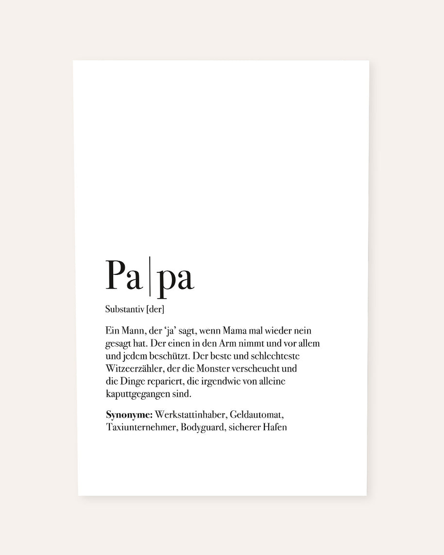 Motiv: Definition Papa - VS" Poster