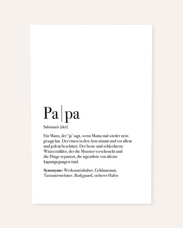 Motiv: Definition Papa - VS" Poster