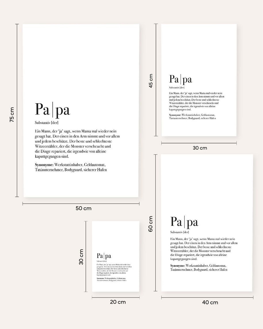 Motiv: Definition Papa - VS" Poster