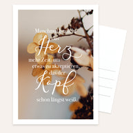 Herz und Kopf - Postkarte