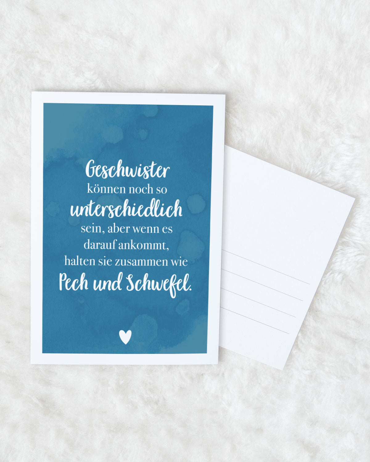 Geschwister - Postkarte Postkarte Lieblingsmensch®