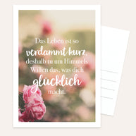 Glücklich - Postkarte