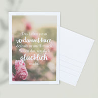 Glücklich - Postkarte