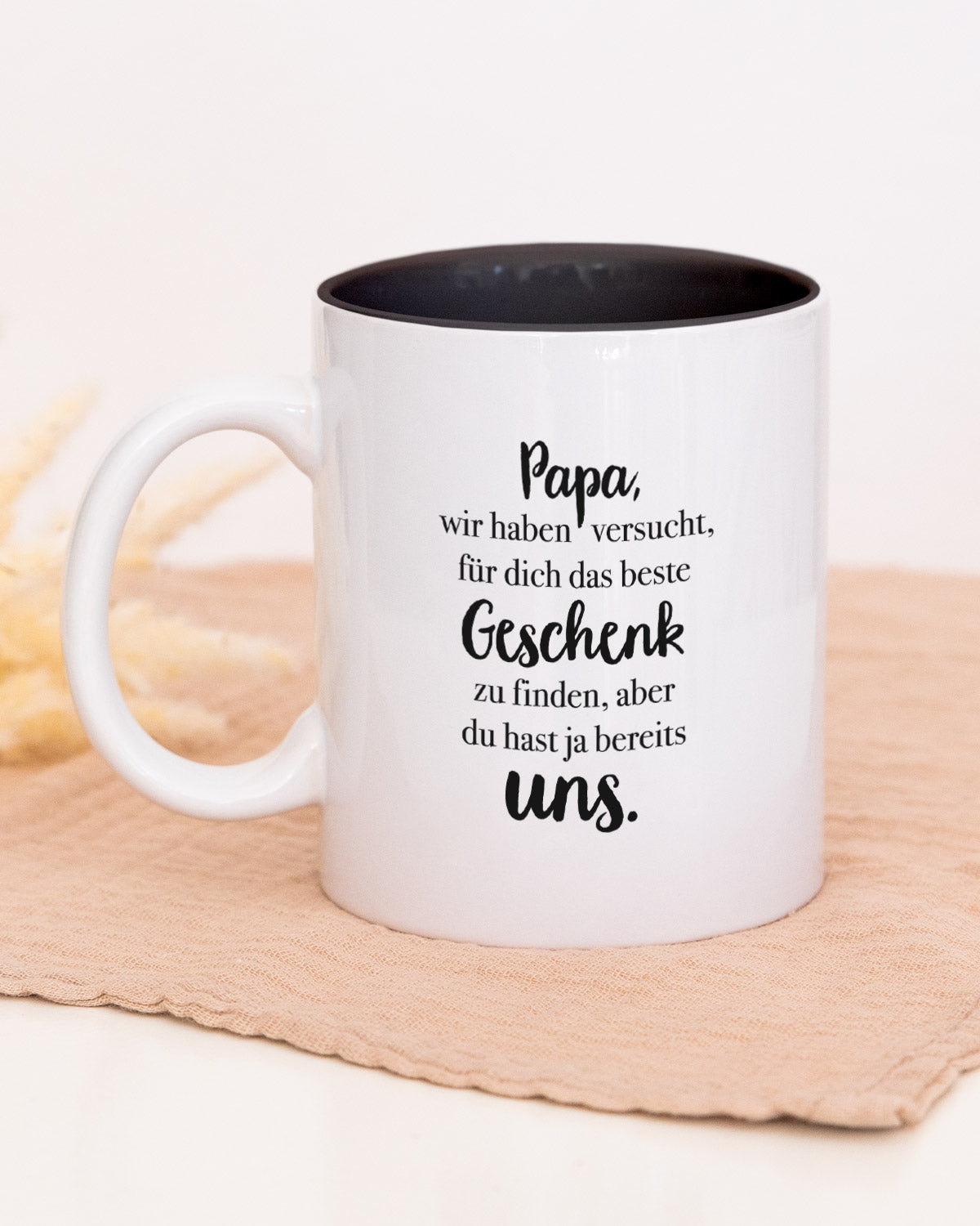 Papa - Tasse Schwarz Tasse Lieblingsmensch®