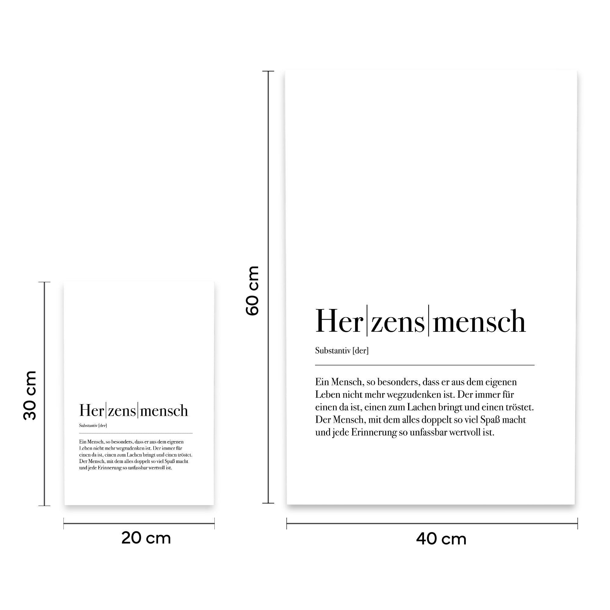 Definition Herzensmensch - Foto-Poster Poster Lieblingsmensch®