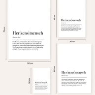 Poster Definition Herzensmensch 