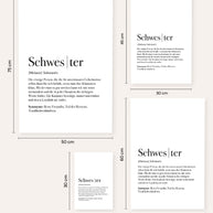 Poster Definition Schwester Geschenk