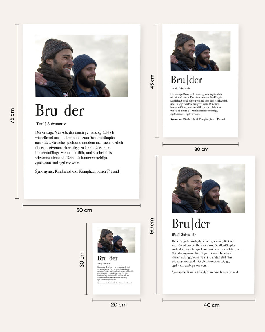 Definition Bruder - Poster
