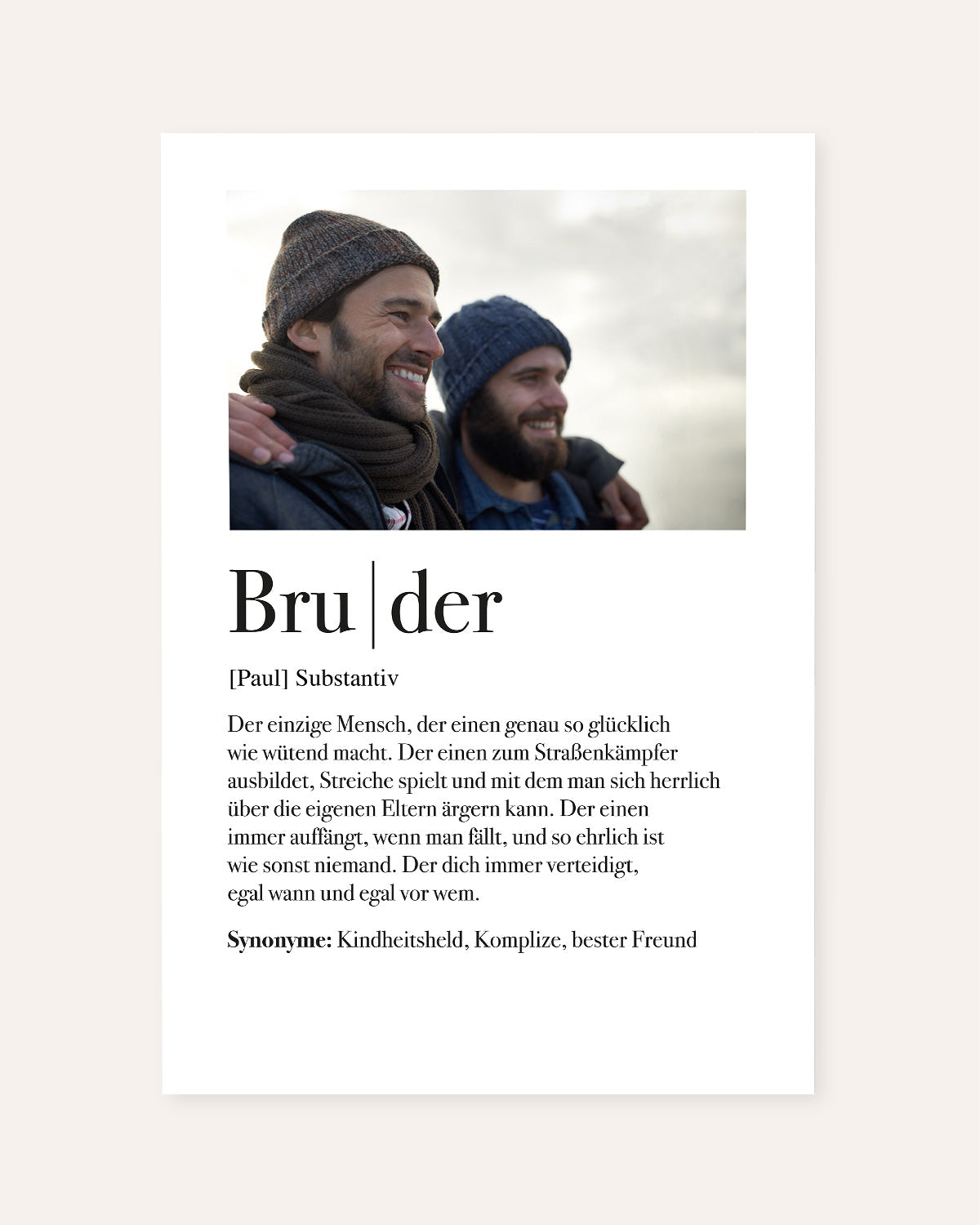 Definition Bruder - Poster Poster Lieblingsmensch®
