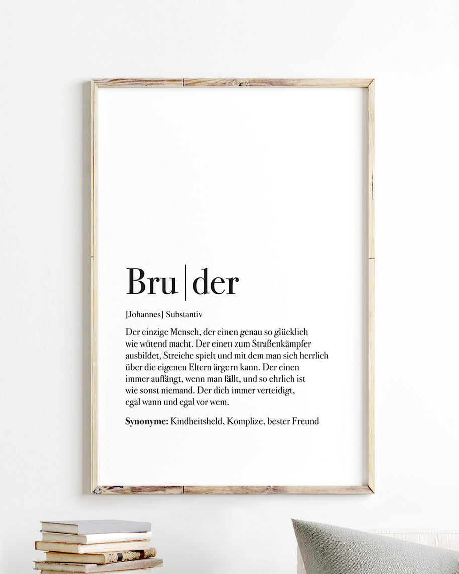 Definition Bruder - Poster
