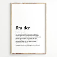 Definition Bruder - Poster