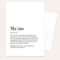 Definition Mama - Postkarte