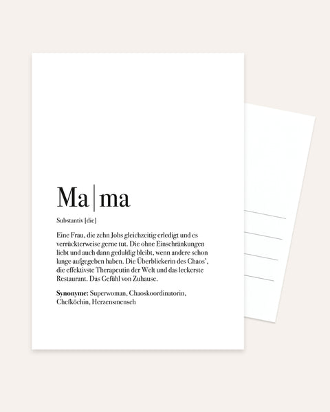 Definition Mama - Postkarte Postkarte Lieblingsmensch®