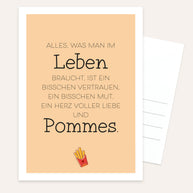 Alles was man im Leben braucht - Postkarte